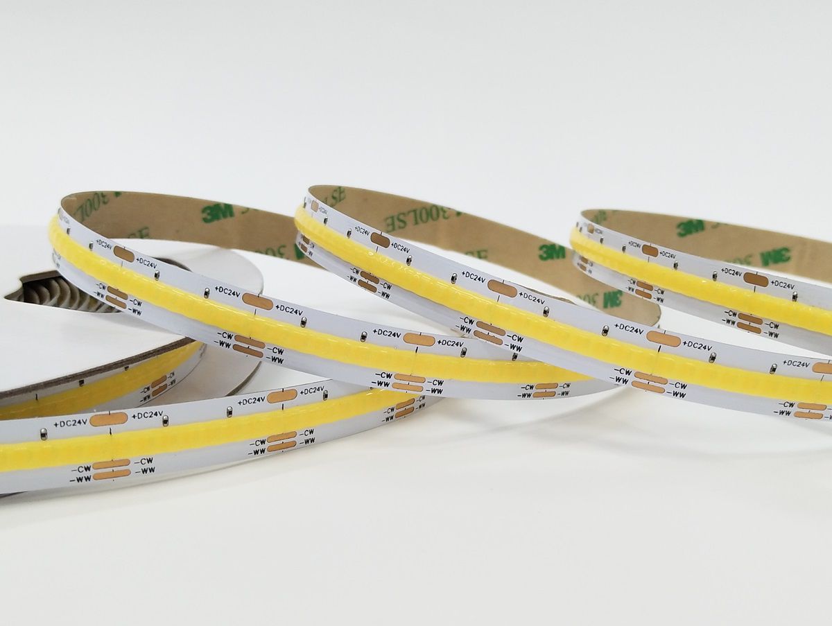 Tira LED COB blanca dual